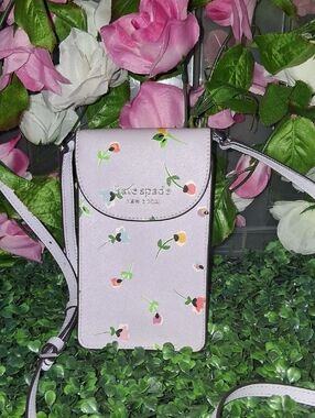 kate spade Lilac Floral Crossbody Phone Pouch